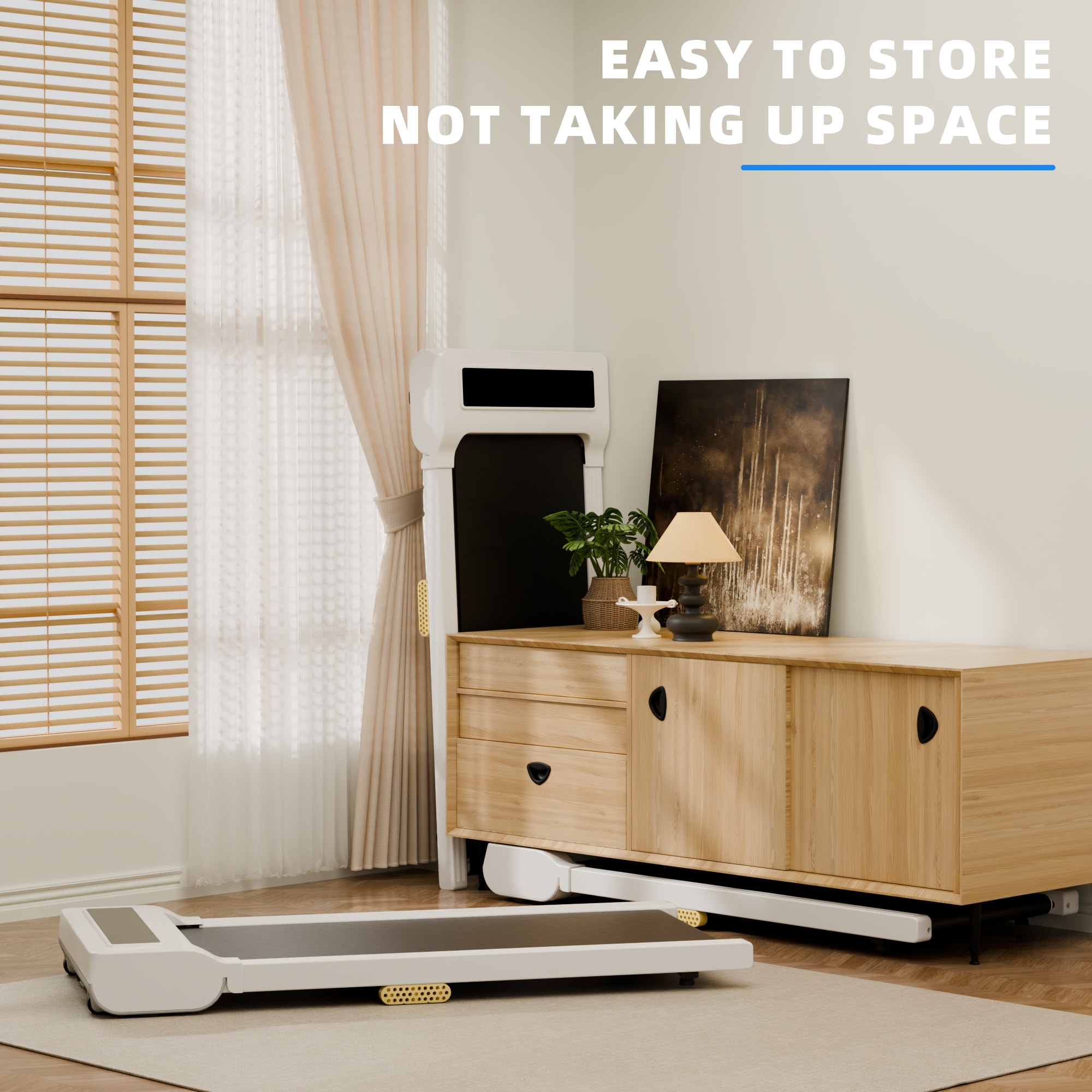 Compact Treadmill With Brushless Motor And Led Display For Home_voghion.com